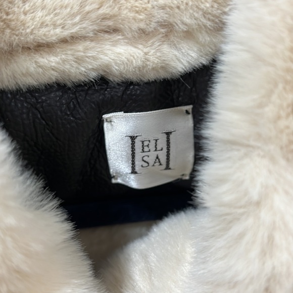 HELSA 80s Oversized Faux Shearling Jacket in Black - Picture 8 of 9